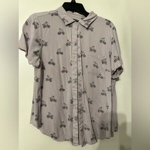 Bicycling sloth button down